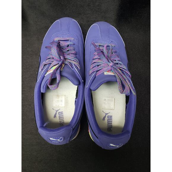 Puma Sport Lifestyle Roma Purple Low Top Kids Shoes Sneakers Size 6 - Picture 7 of 10